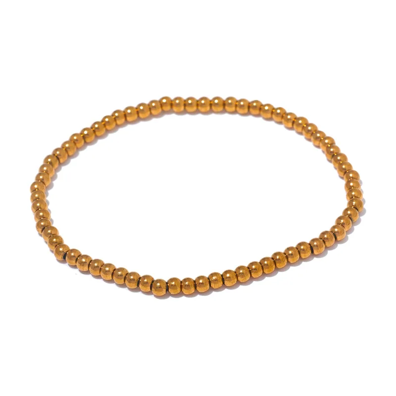 Bracelet Jonc à Perles en Acier Inoxydable 316L
