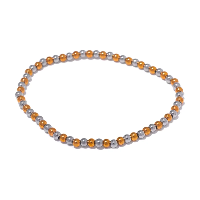 Polished Beaded Bracelet, 316L Stainless Steel