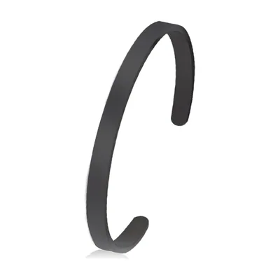 Bracelet Jonc Minimaliste, 4mm Acier Inoxydable Mat