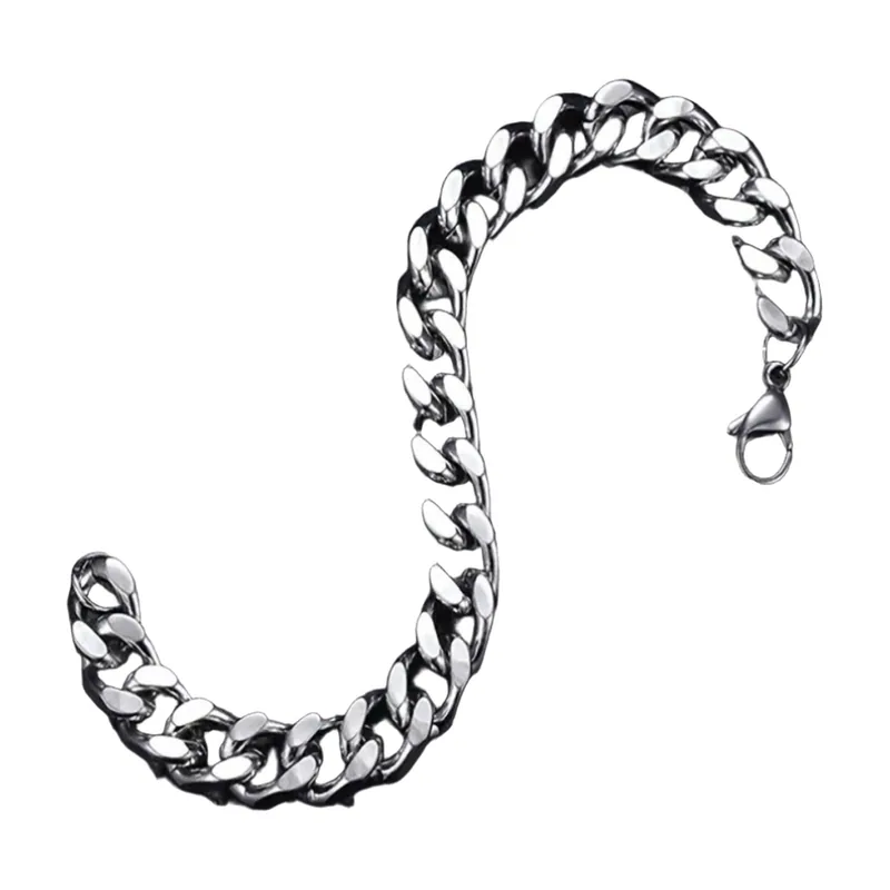Pulsera de Eslabones Cubanos, Acero Inoxidable 316L