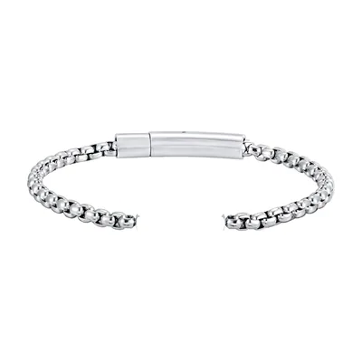 Pulsera de eslabones con Cruz, Acero Inoxidable 316L