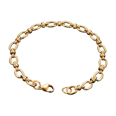 Pulsera de eslabones ovalados, acero inoxidable 316L