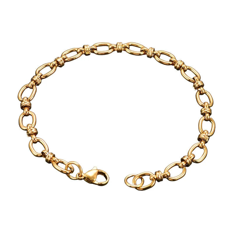 Pulsera de eslabones ovalados, acero inoxidable 316L