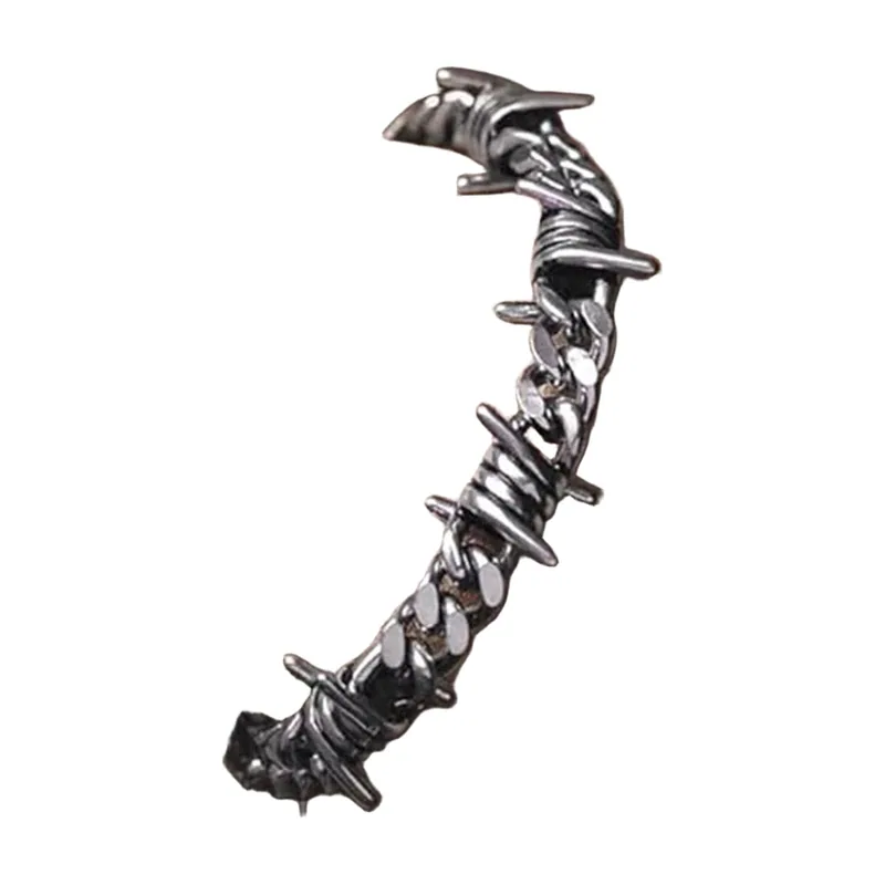 Bracelet Chaîne Maillons Cubains Stacheldraht, Acier Inoxydable