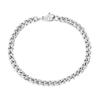 Cuban Link Chain Bracelet, Stainless Steel