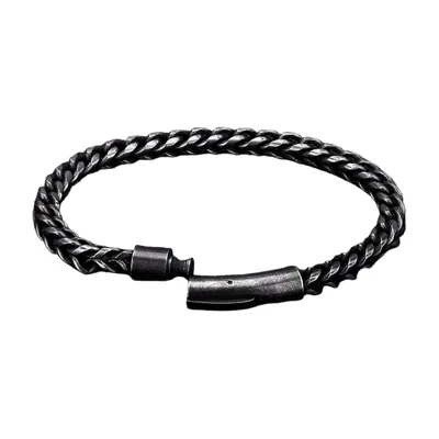 Franco Gliederkette Armband, Gunmetal Edelstahl