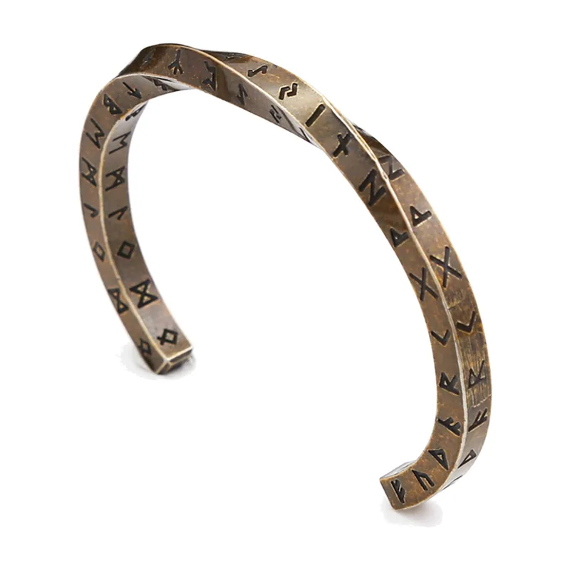 Brazalete Rúnico Mobius Vikingo, Acero Inoxidable