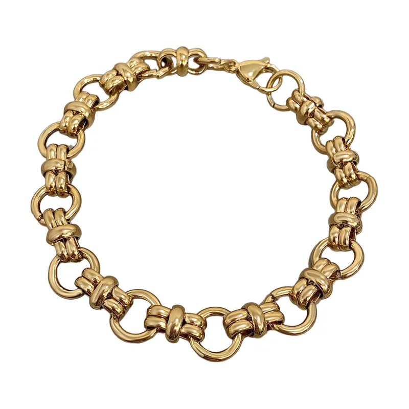Pulsera de Cadena con Nudo, Acero Inoxidable 316L