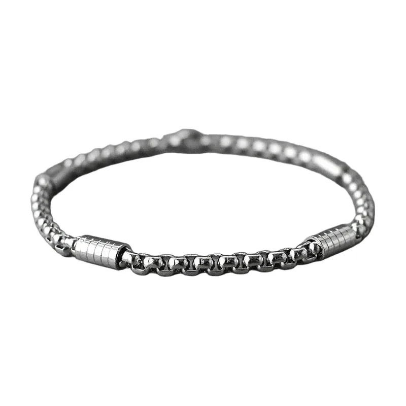 Pulsera de Eslabones Cubanos, Acero Inoxidable
