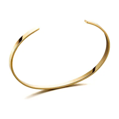 Bracciale Rigido Aperto Sottile, Acciaio Inossidabile 316L