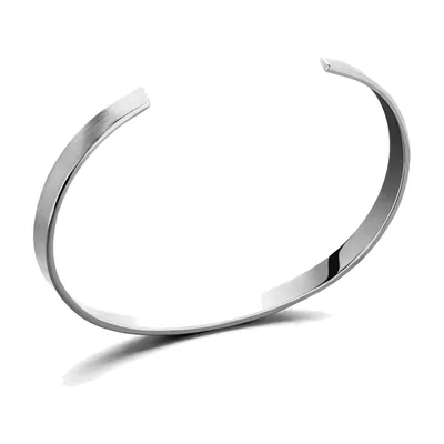 Bracciale a Cuff Aperto Sottile, Acciaio Inossidabile 316L