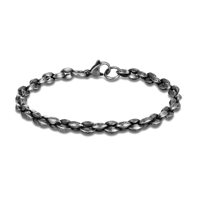 Bracciale a Catena Vintage, Acciaio Inossidabile Antico