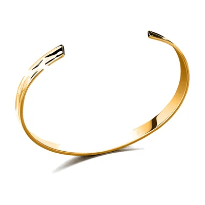 Bracelet Jonc en forme de C, Acier Inoxydable Poli