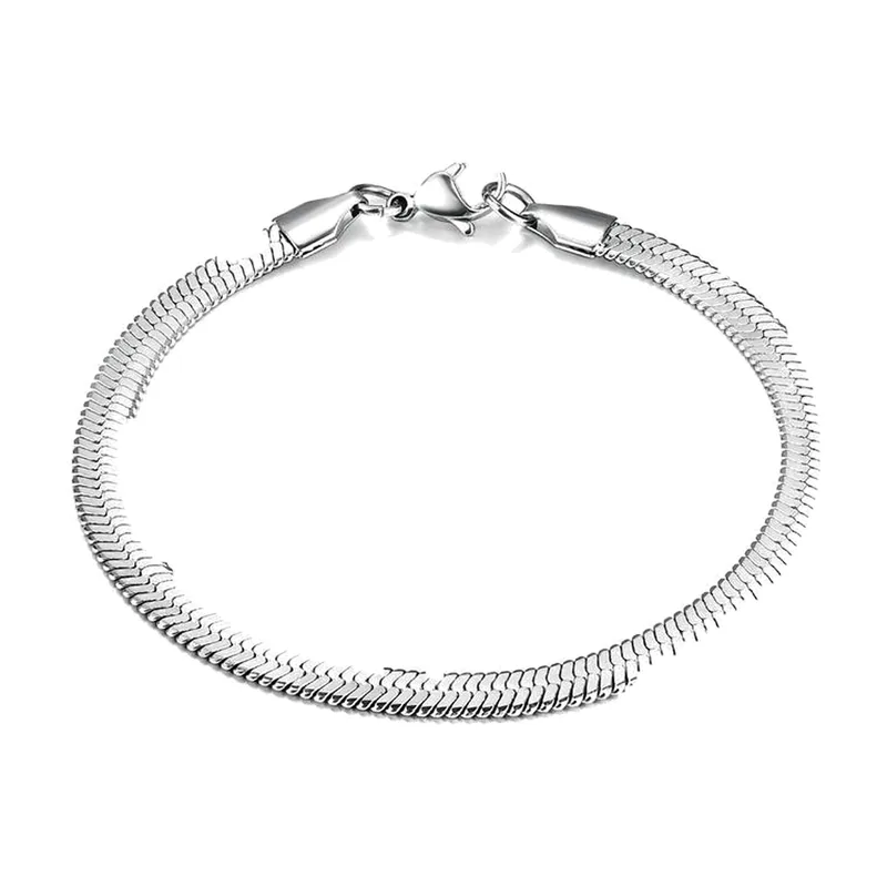 Pulsera de Cadena Snake en Acero Inoxidable 316L