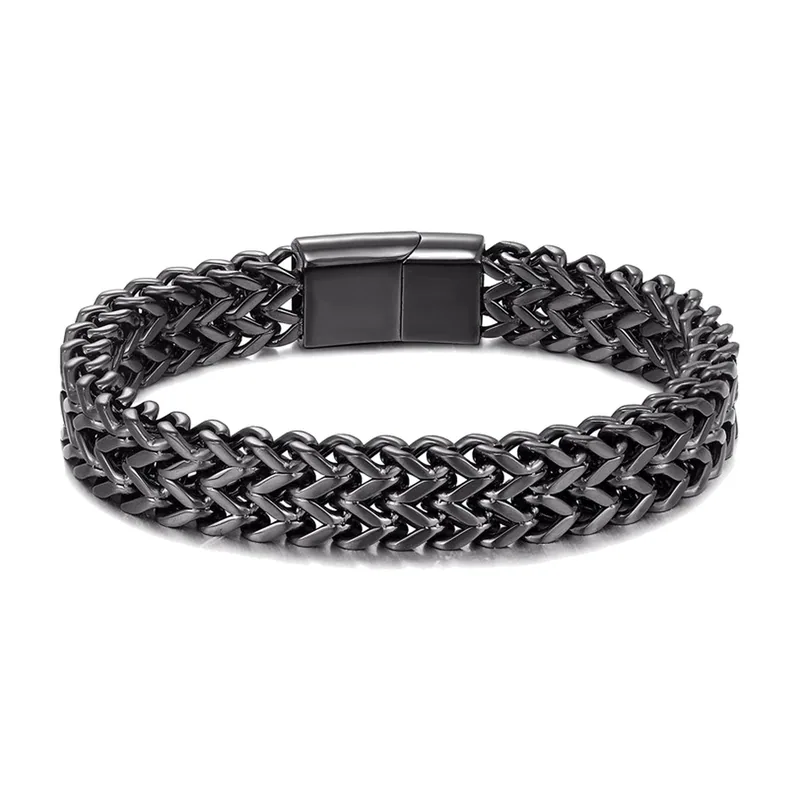 Pulsera de Eslabones Cubanos, Acero Inoxidable 316L