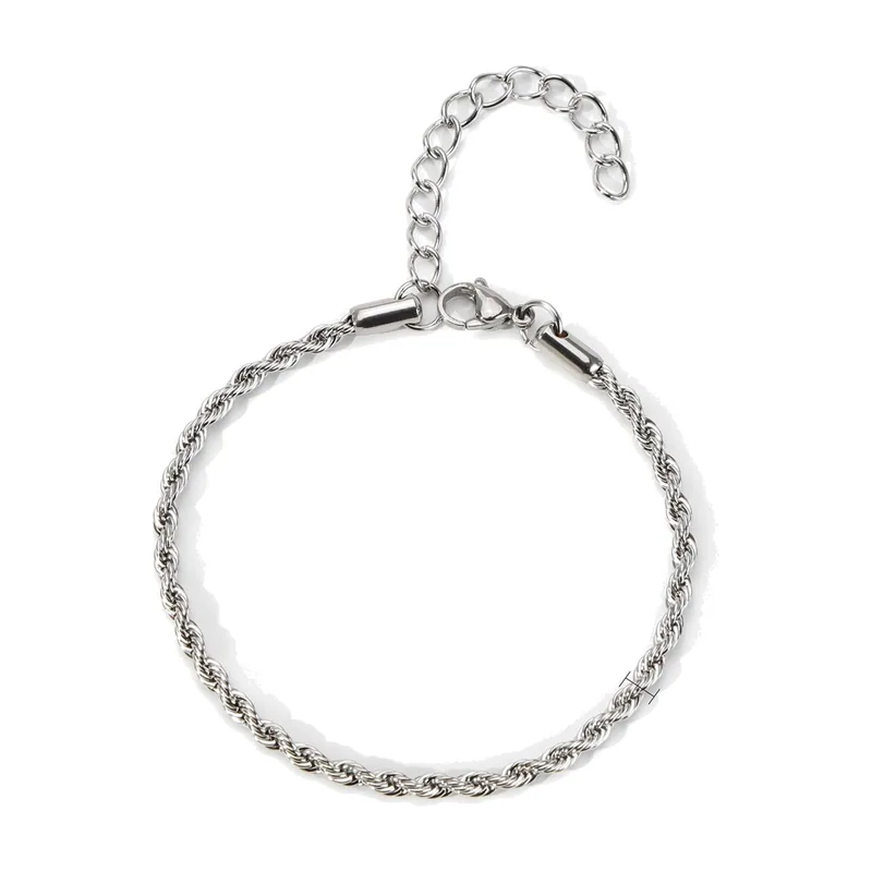 Pulsera de Cadena Trenzada, Acero Inoxidable 316L