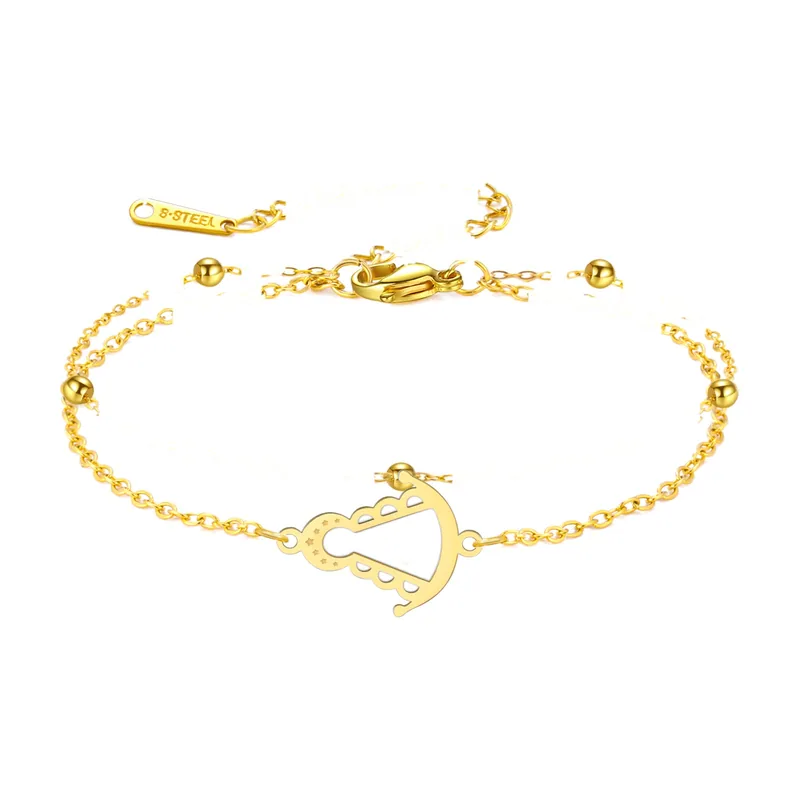 Bracelet Double Rang Notre-Dame d'El Rocío, Acier Inoxydable