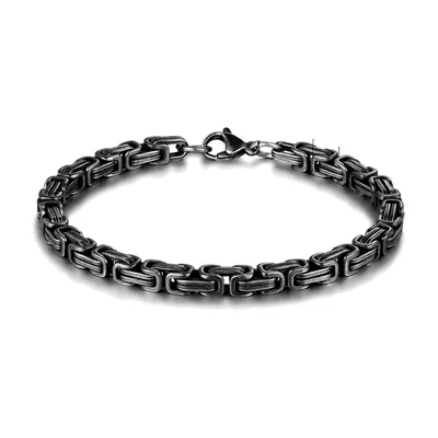 Bracciale a Maglie Cubane, Acciaio Inossidabile