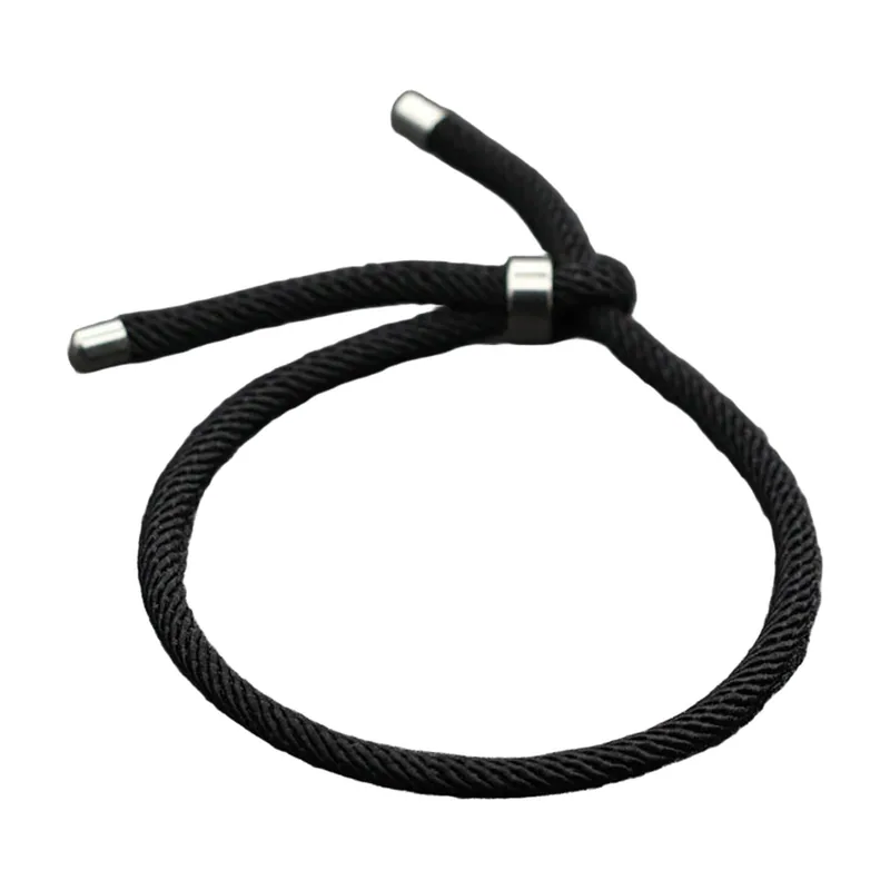 Pulsera de Cordón Minimalista con Detalles de Acero Inoxidable