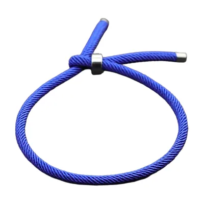 Bracciale in Corda Minimalista Regolabile, Acciaio Inossidabile 316L