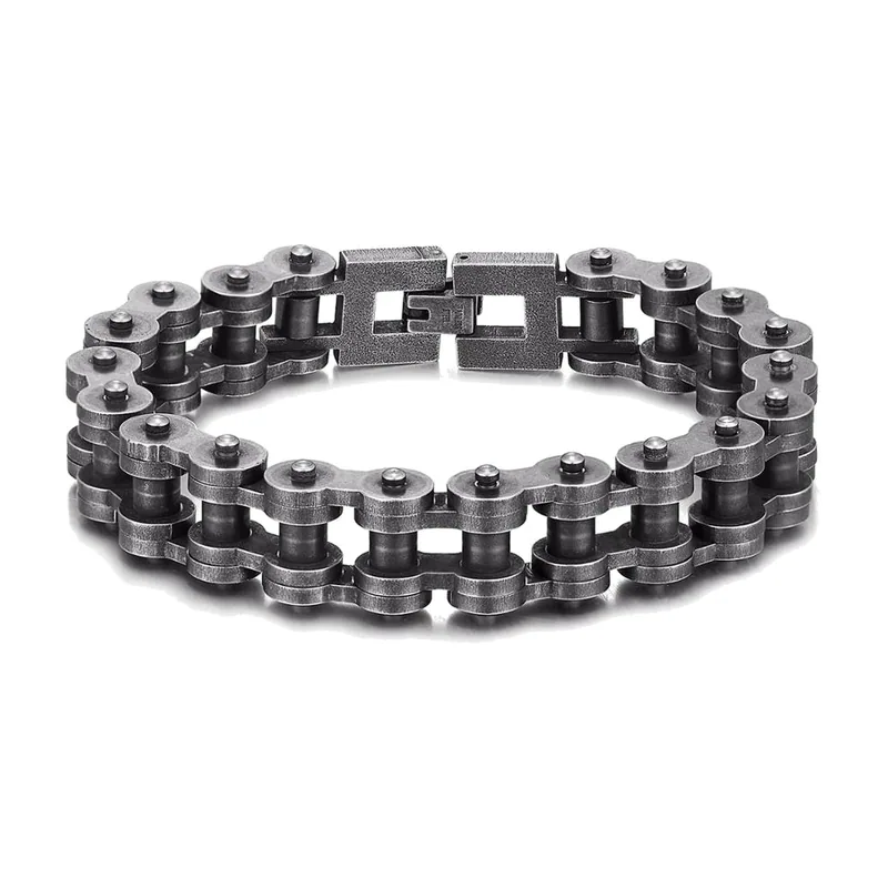 Pulsera de Cadena de Moto Biker, Acero Inoxidable 316L