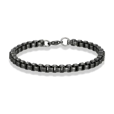 Antique Cuban Link Curb Chain Bracelet, Stainless Steel
