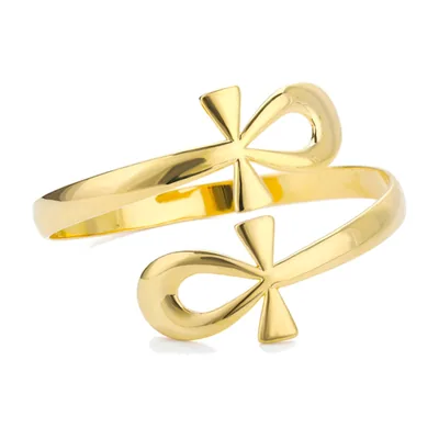 Ankh Lebensschlüssel Armreif für Herren, 316L Edelstahl