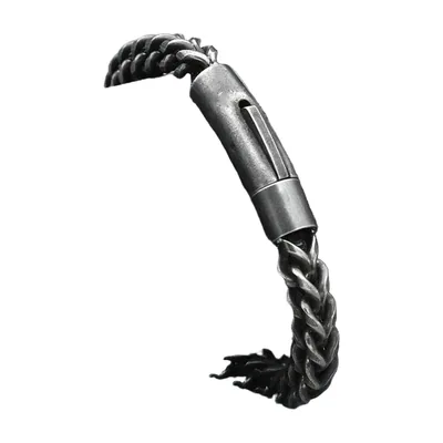 Pulsera de Cadena Trenzada con Cierre Magnético, Acero Inoxidable