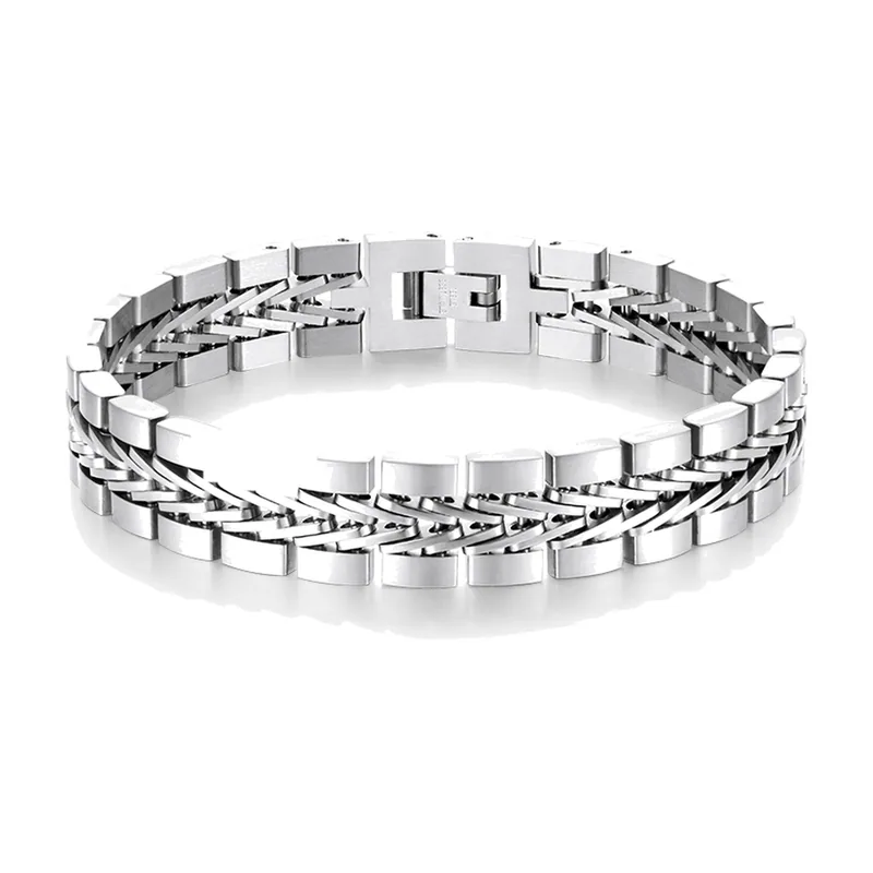 Kubanische Gliederkette mit Byzantinischem Design, Edelstahl