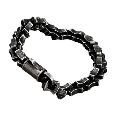 Pulsera de Cadena Biker Acabado Mate, Acero Inoxidable 316L