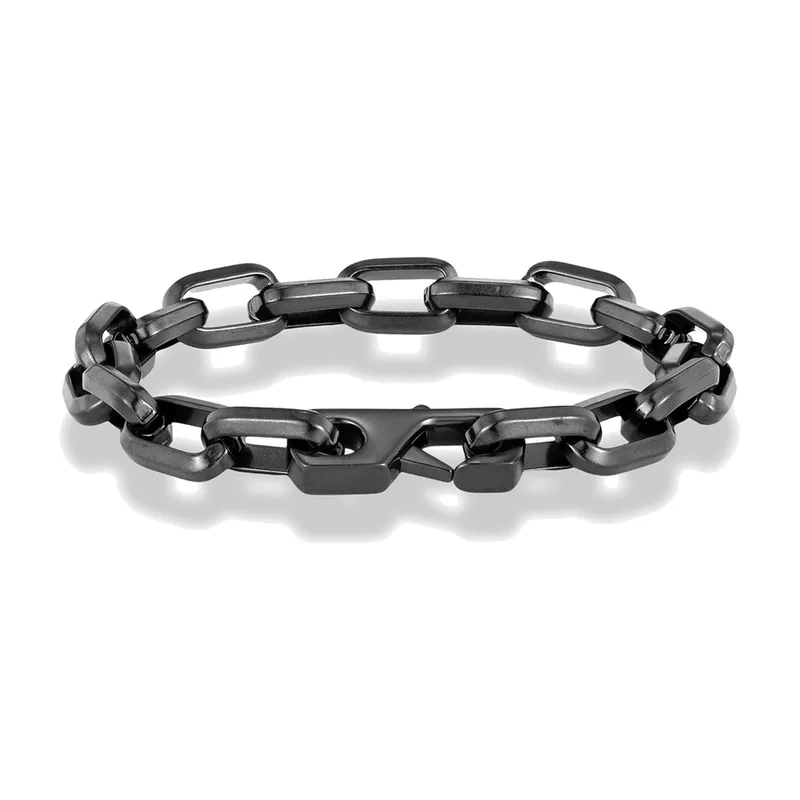 Herren Panzerkette im Biker-Stil, Antik-Edelstahl