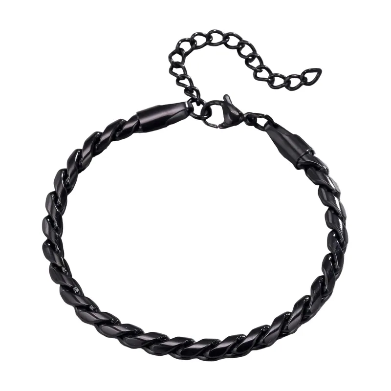 Pulsera de Cadena Trenzada, Acero Inoxidable 316L