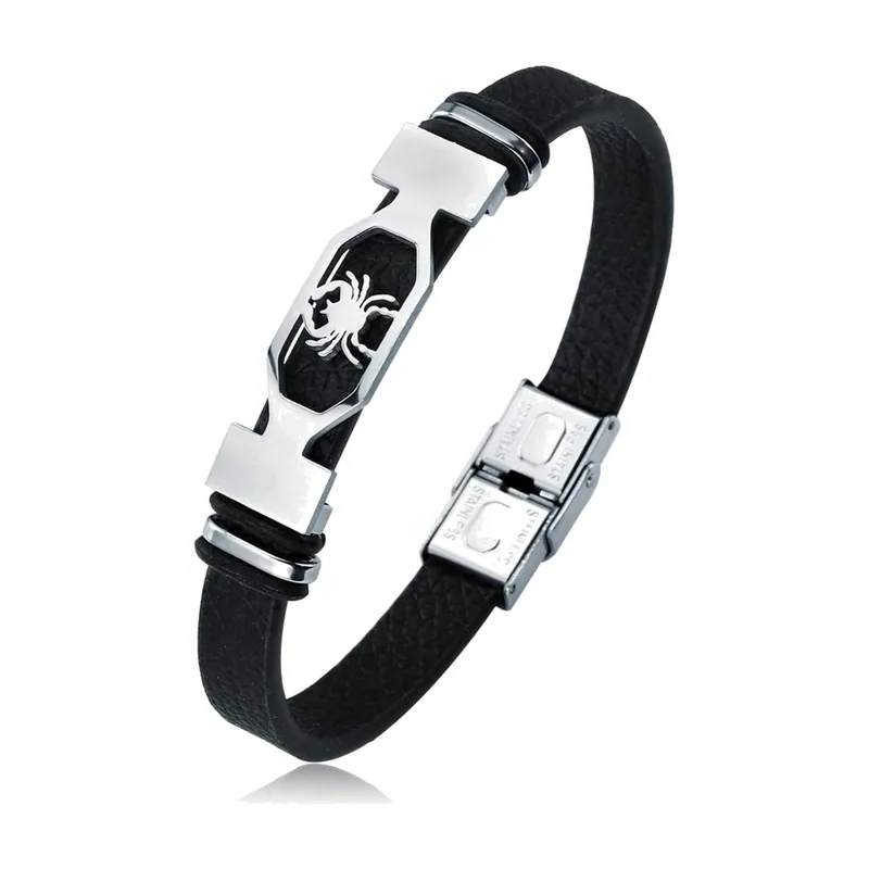 Bracelet Signe du Zodiaque en Cuir et Acier Inoxydable 316L