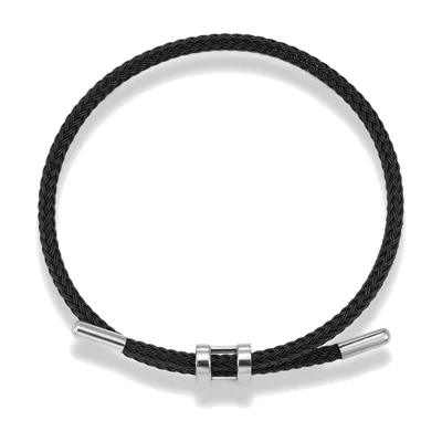 Braided Cord Bracelet with Stainless Steel Clasp
