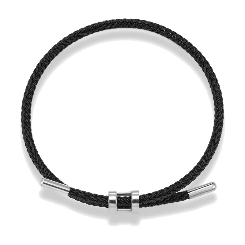 Pulsera de Cuerda Trenzada con Cierre de Acero Inoxidable