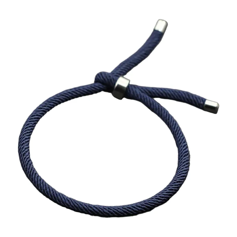 Pulsera de Cordón Minimalista con Detalle de Acero Inoxidable
