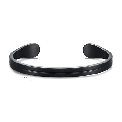 Bracciale a Cuffia Sottile, Acciaio Inossidabile 316L