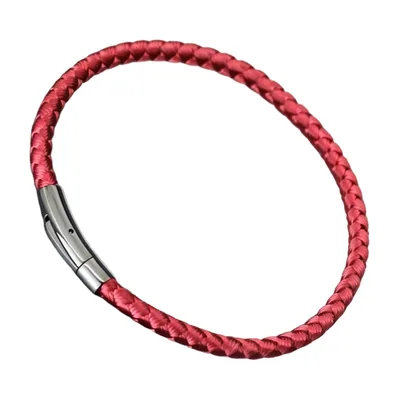 Braided Cord Bracelet with 316L Stainless Steel Clasp