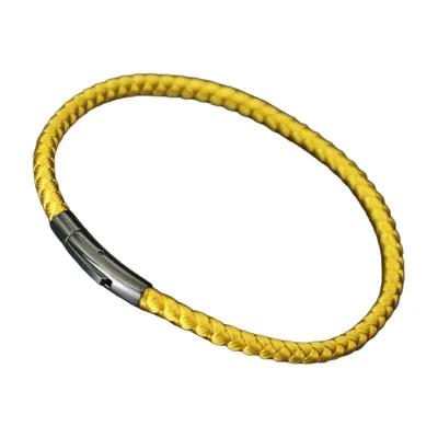 Braided Cord Bracelet with Stainless Steel Clasp