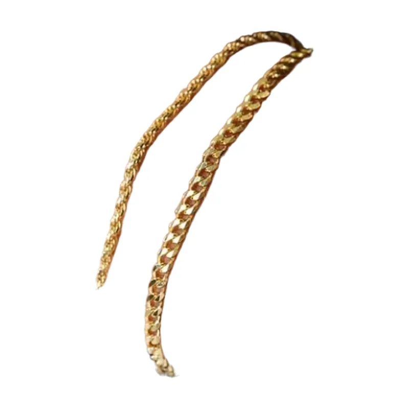 Armband-Set aus Twisted und Cuban Chain, 316L Edelstahl