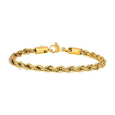 Bracciale a Catena Torsile, Acciaio Inossidabile 316L