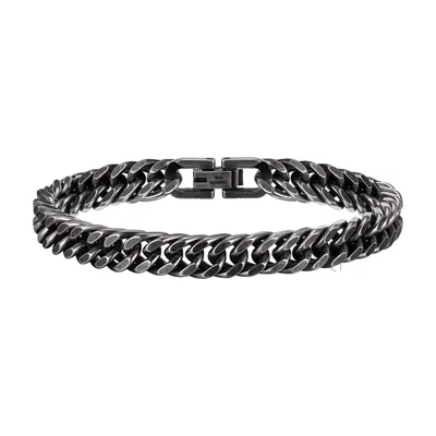 Bracciale a Maglie Cubane, Acciaio Inox 316L