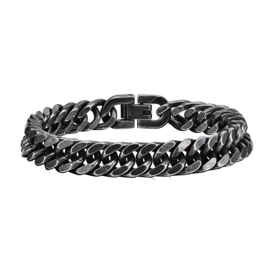 Bracciale a Maglia Cubana, Acciaio Inossidabile 316L