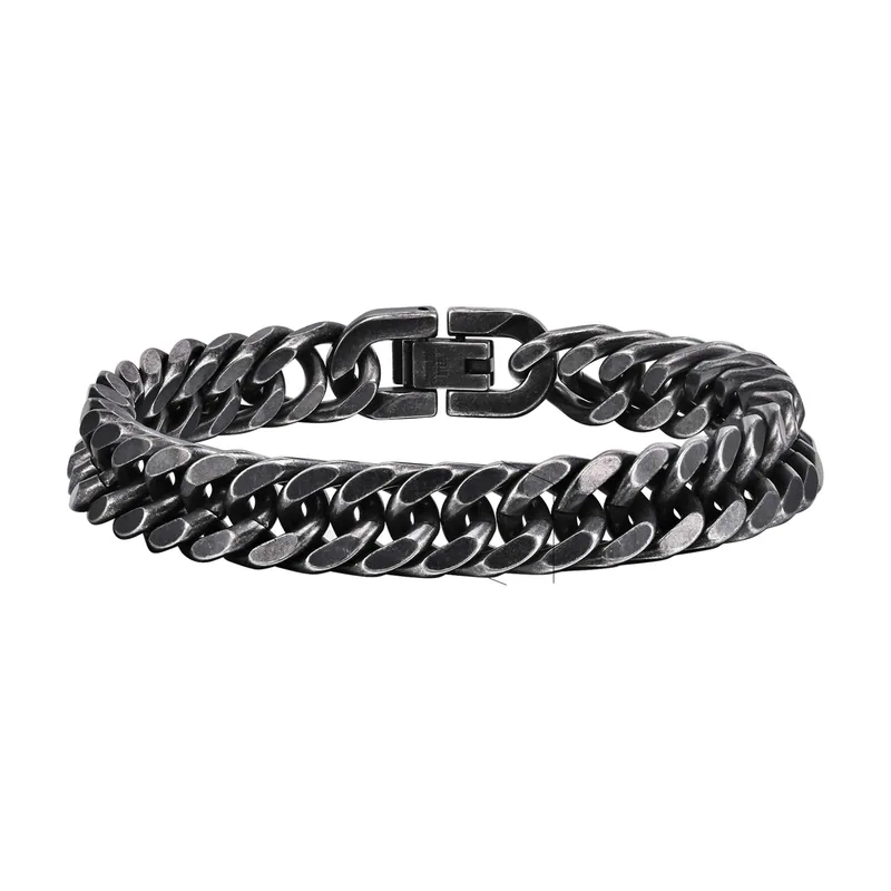 Kubanische Panzerkette Armband, 316L Edelstahl