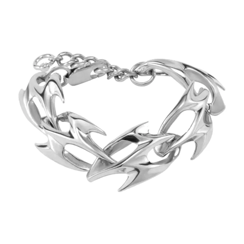 Gothic Thorn Link Bracelet, Stainless Steel