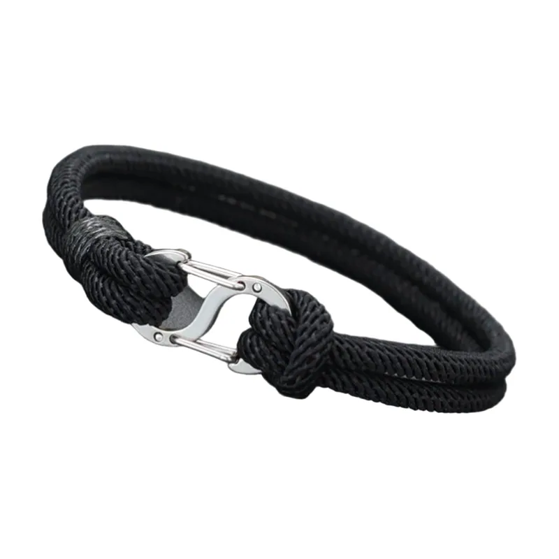 Pulsera de Cordón Trenzado con Cierre de Acero Inoxidable, 4mm
