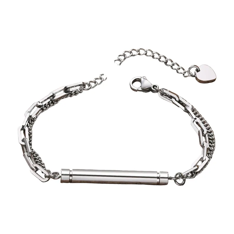 Memorial Cremation Urn Bracelet, 316L Stainless Steel