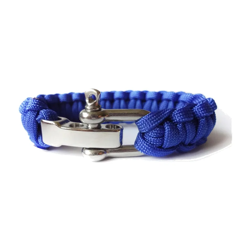 Pulsera Survival de Paracord trenzada, Cierre de Acero Inoxidable 316L