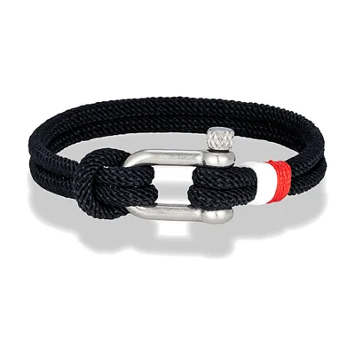 Bracciale Nautico con Chiusura a Grillo, Acciaio Inossidabile