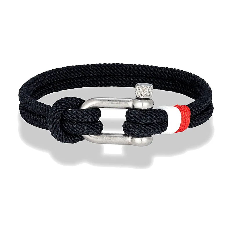 Pulsera Náutica con Cierre de Grillete, Acero Inoxidable